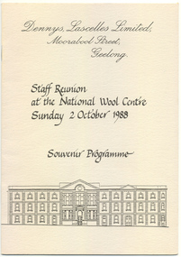 Program, Dennys Lascelles Limited: Staff Reunion at the National Wool Centre 1988