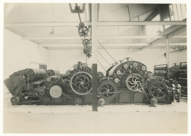Photograph, [Carding machine R S & S mill]