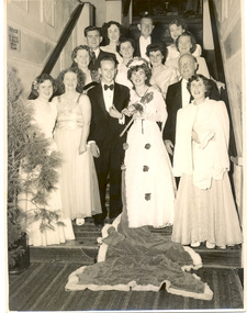 Photograph, Crowning of Queen of Textiles, at Mayoral Ball, 1951