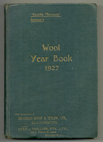 Book, Wool Year Book 1927