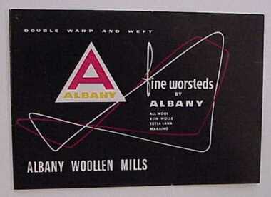 Card, Christmas, Albany Woollen Mills