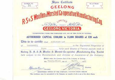 Share Certificate