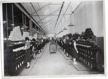 Photograph, Winding Department, Federal Woollen Mills, Geelong