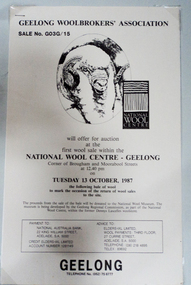Geelong Woolbrokers' Association auction notice, Geelong Woolbrokers' Association Sale No. G03G/15