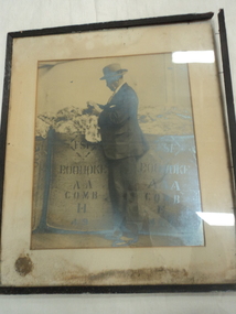 Framed photograph- Mr Harwood senior wool valuer