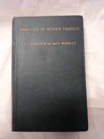 hardback Book, Scott, Greenwood and son, Analysis of Woven Fabrics, 1914