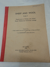 Book, Royal MelbourneTechnical College Press, Sheep and wool Grade 2, 1956