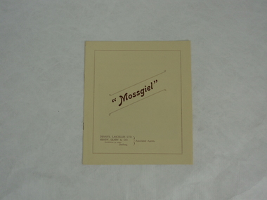 Booklet - Catalogue, Mossgiel, c. 1920
