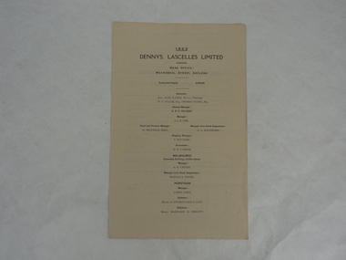 Annual Report, Dennys, Lascelles Limited Annual Report 1923