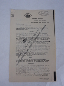 Report, Department of Defence Woollen Cloth Factore