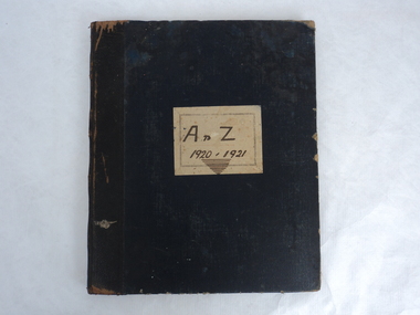Ledger, 1920-1921