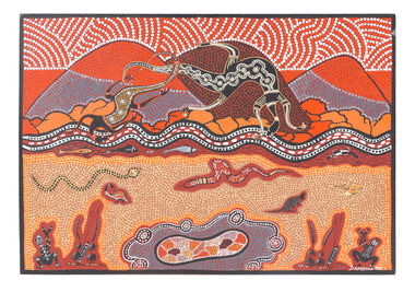 Painting - Ceremonial Hunting Grounds in the You Yangs, Stanley Couzens, 1993