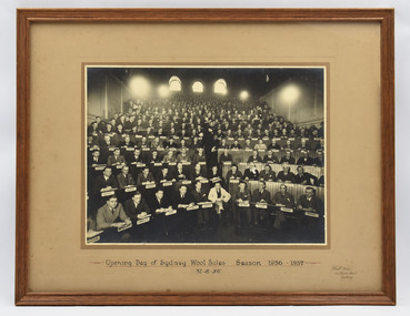 Photograph, Opening Day of Sydney Wool Sales Season 1936 - 1937