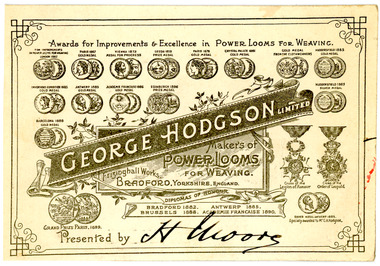 Administrative record - Business Card, George Hodgson Limited Business Card, Unknown