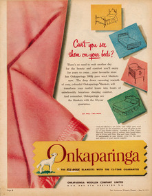 Archive - Advertisement, Onkaparinga Woollen Mill Company, 1953