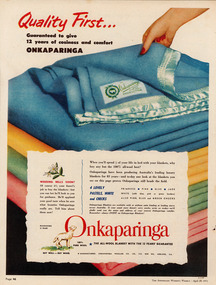 Archive - Advertisement, Onkaparinga Woollen Mill Company, 1953