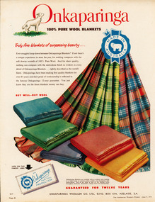 Archive - Advertisement, Onkaparinga Woollen Mill Company, 1954