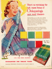 Archive - Advertisement, Onkaparinga Woollen Mill Company, 1955