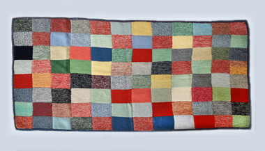 Textile - Quilt, Ms Shirley Critchley, Unpicked Jumper Wagga, c.1960