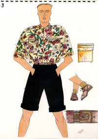 Work on paper - Men's Official Occasions Uniform Design Drawings, Wendy Powitt, c. 1992