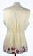 back view of cream sleeveless shirt with native botanical pattern at the bottom