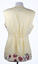 back view of cream sleeveless shirt with native botanical pattern at the bottom