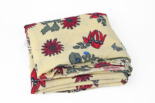 cream fabric with native botanical print