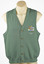 front view of green vest with emblem in top right corner