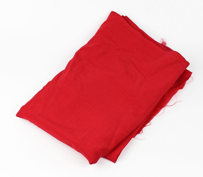 folded red fabric