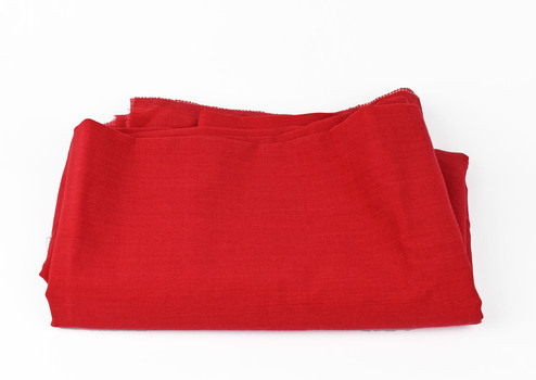folded red fabric