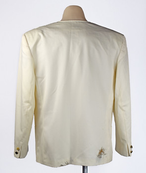 back view of cream jacket