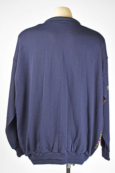 back view of navy jumper