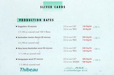 Photograph - Slide, Stuart Ascough, Carding Production Rates, 1990s