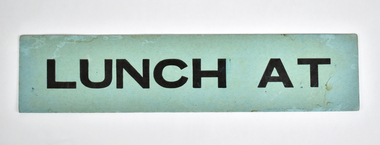 Sign, 1950s - 1970s