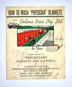Booklet - How to Wash Physician Blankets, Collins Bros Mill Pty Ltd