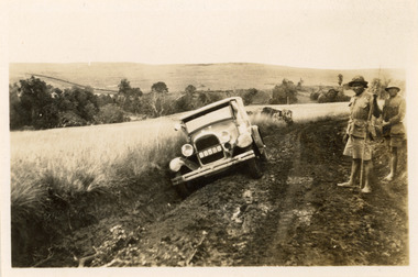 Photograph - Car Stuck, Keringet, Kenya, J W Allen, 1928-1929