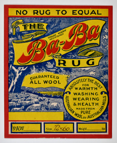 Ephemera - The Ba-Ba Rug, Albion Mills, Albion Woollen Mills Co. Pty Ltd