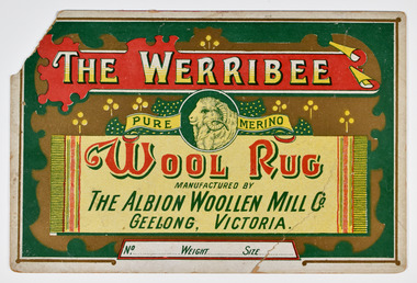Ephemera - The Werribee, Wool Rug, Albion Mills, Albion Woollen Mills Co. Pty Ltd