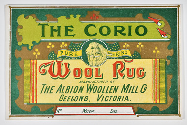 Ephemera - The Corio, Wool Rug, Albion Mills, Albion Woollen Mills Co. Pty Ltd
