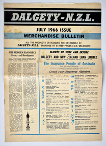 Newspaper - Dalgety N.Z.L., Merchandise Bulletin, July 1966, Dalgety N.Z.L, July 1966