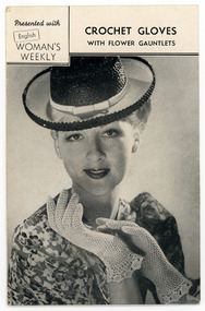 Booklet - Crochet Gloves with Flower Gauntlets, Women's Weekly (England), c.1950s