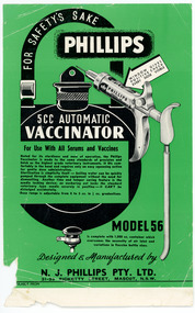 Archive - Phillips 5CC Automatic Vaccinator, N. J. Phillips Pty. Ltd, 1950s