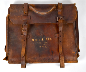 Functional object - Brown Leather Satchel Bag, Strachan, Murray and Shannon Ltd, c. 1920s