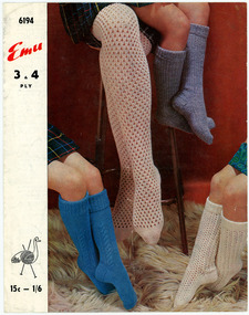 Booklet - Pattern Booklet, Emu 6194, Emu Wools (Australia) Pty. Ltd, 1960s