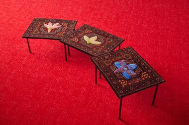 Textile - Orchid Tables, Dowel Jones, 2024