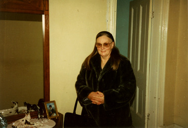 Photograph - Theresa Joy Hodge Wearing Fox Fur Coat, 1995
