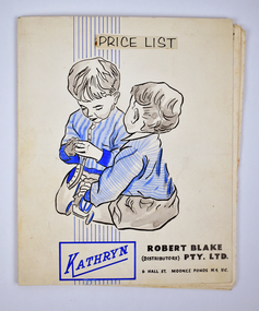 Archive - Price List, Kathryn Knitwear, 1972