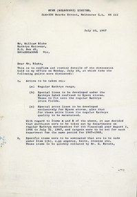 Letter, 10/7/1967