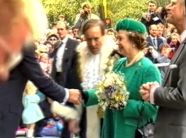 Film - The Visit to the National Wool Centre by Her Majesty Queen Elizabeth II, April 1988