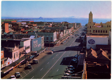 Postcard - Moorabool Street and Corio Bay, Geelong, Rose Stereograph Co, 1960s